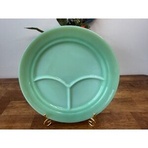 Vintage Fire King Jadeite Divided Dinner Plate Anchor Hocking Restaurant Ware‎